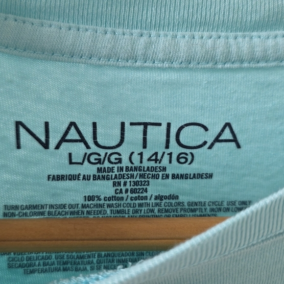 Nautica Light Blue Graphic T-Shirt - Picture 3 of 3